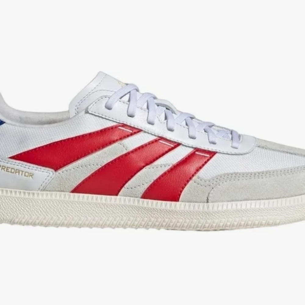 Adidas Red and White Sneakers